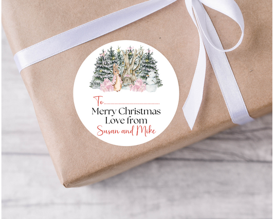 Personalised Peter Rabbit Christmas Present Labels