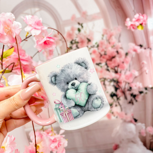 50th Birthday Grey Bear Mug