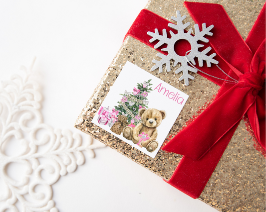 Personalised Teddy Bear Christmas Present Labels