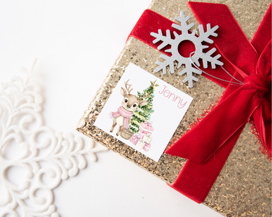 Personalised Reindeer Christmas Present Labels