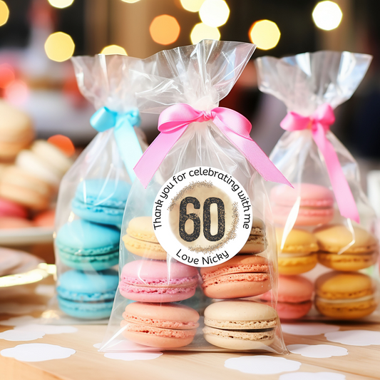 24 X 60th Birthday Thank You For Celebrating with me  Stickers