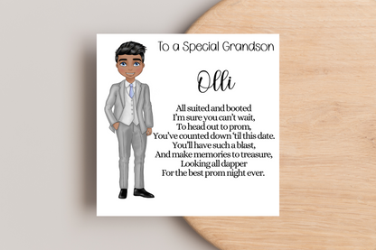 Personalised Prom Card for him