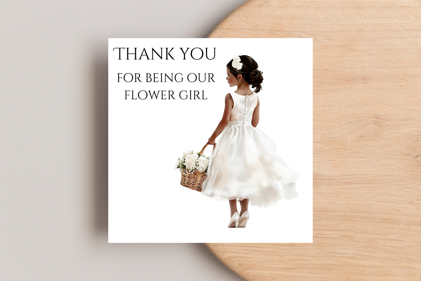 Thank you for being our flower girl card
