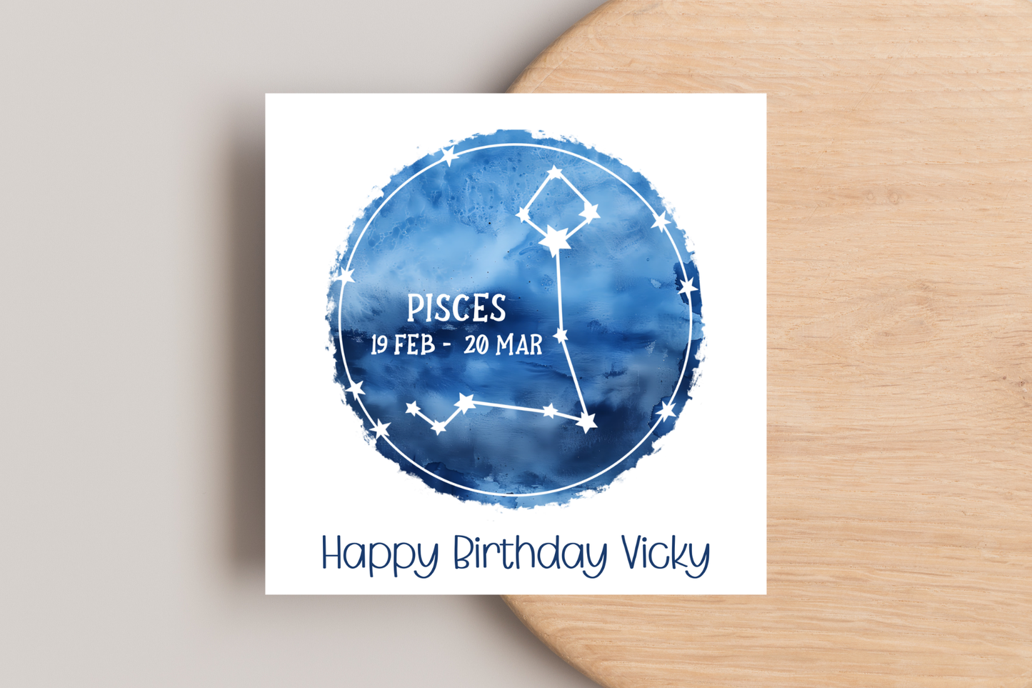 Personalised Star Sign Birthday Card