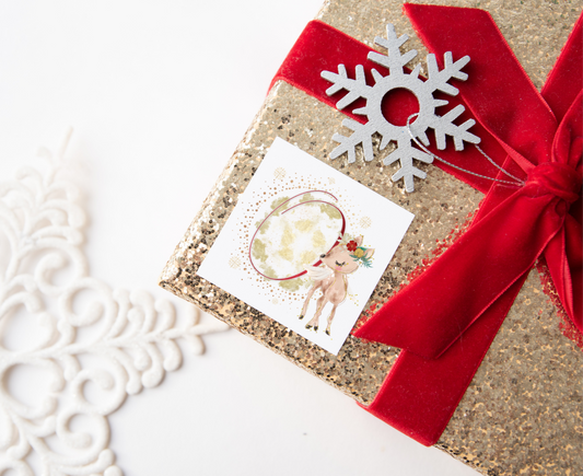 Personalised Initial Reindeer Christmas Present Labels