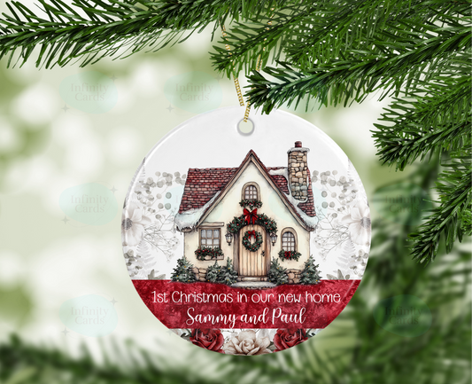 Personalised First Christmas in Your New Home Christmas Tree Decoration