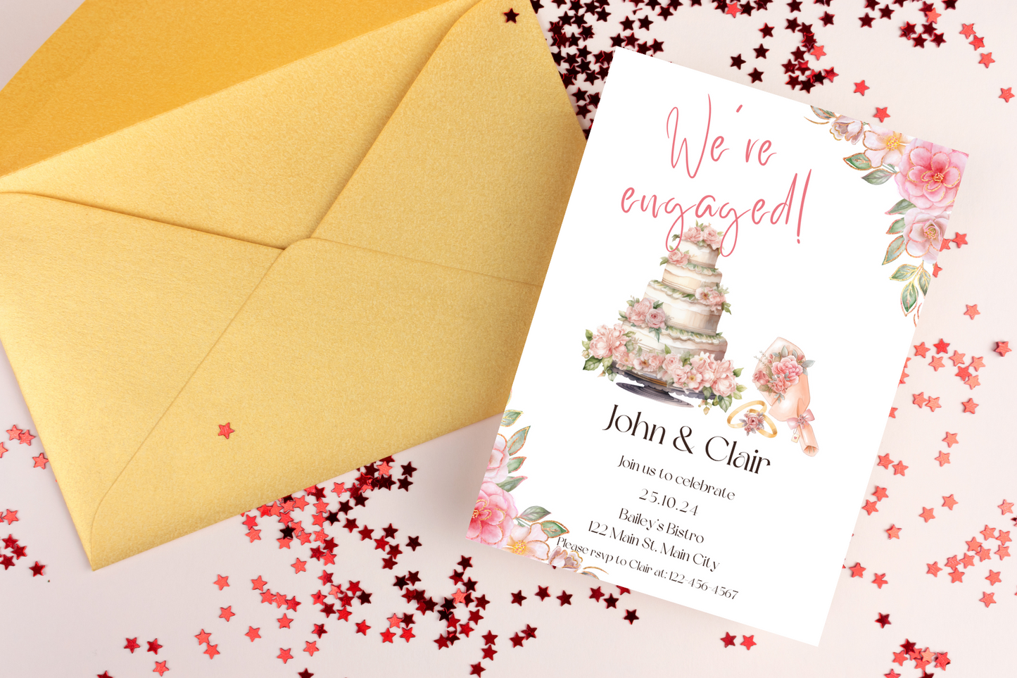 Editable Engagement Invitation