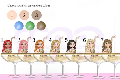 30th Personalised Birthday Card for Her - Martini Girl