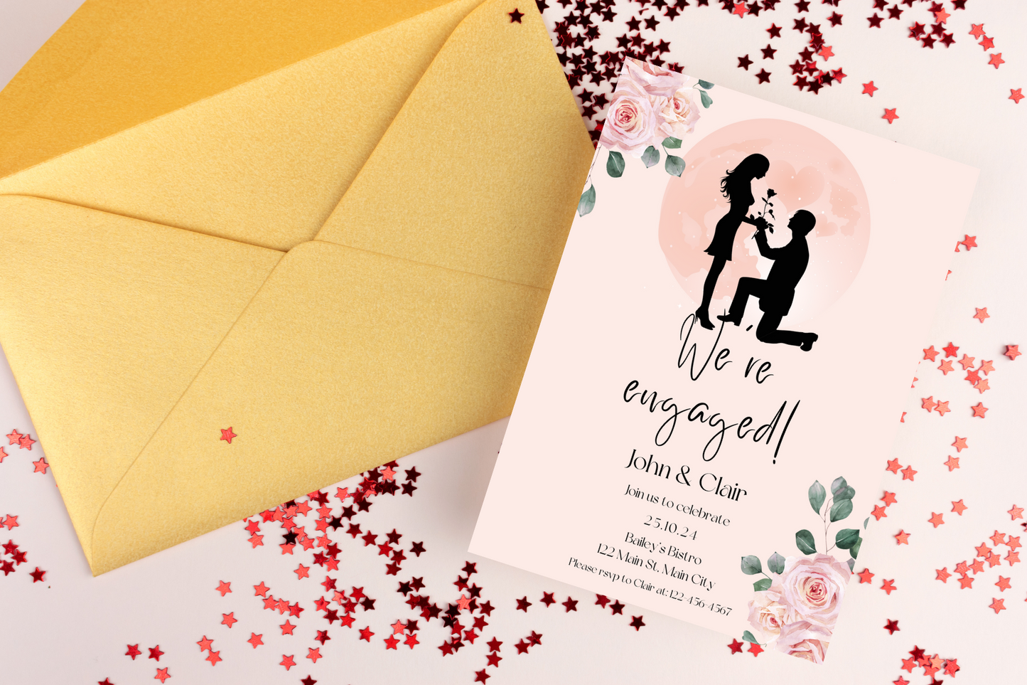Editable Engagement Invitation
