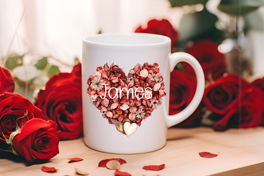 Personalised Love Petals Mug