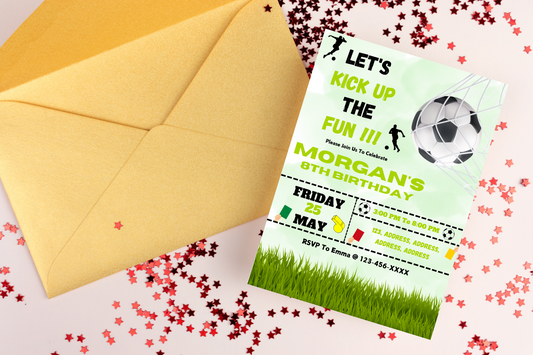 Editable Football Birthday Party Invitation