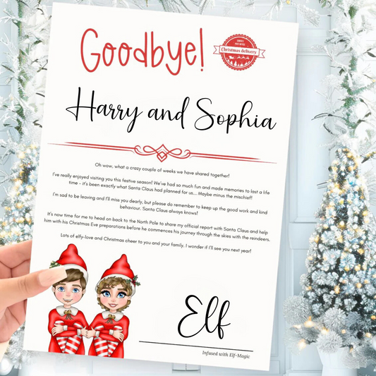 Personalised Elf Inspired Goodbye Letter