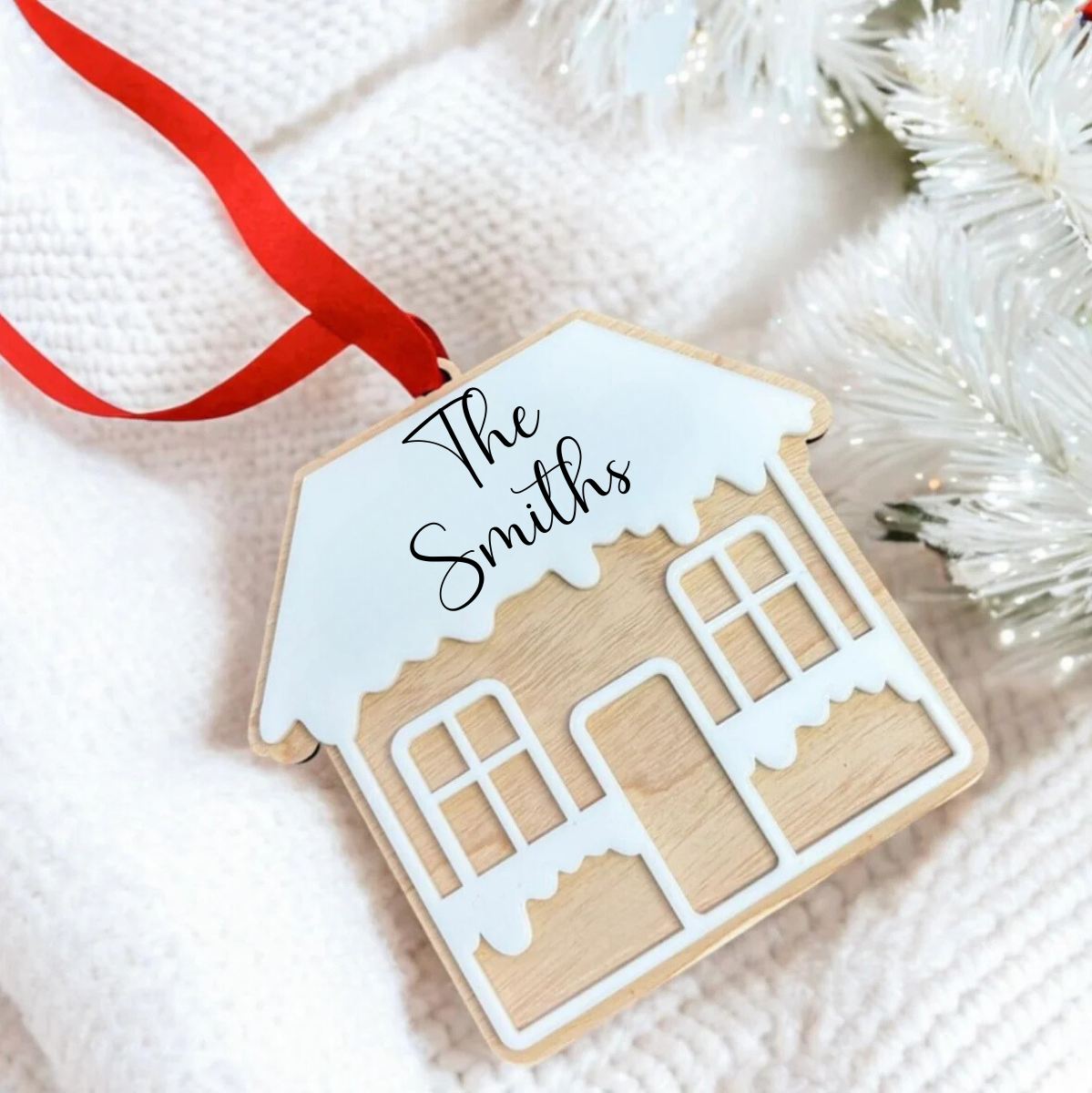 Personalised Gingerbread House Tree Decoration