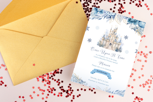 Editable Princess Birthday Party Invitation