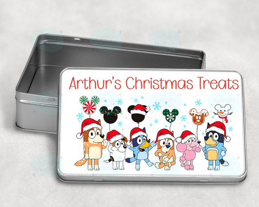 Personalised Bluey Christmas Treat Tin