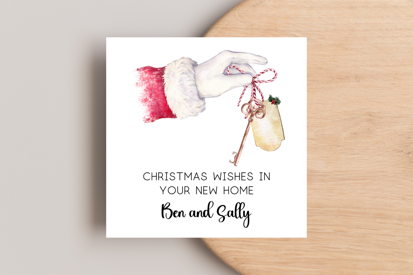 Personalised Christmas Wishes in your new home Christmas Card