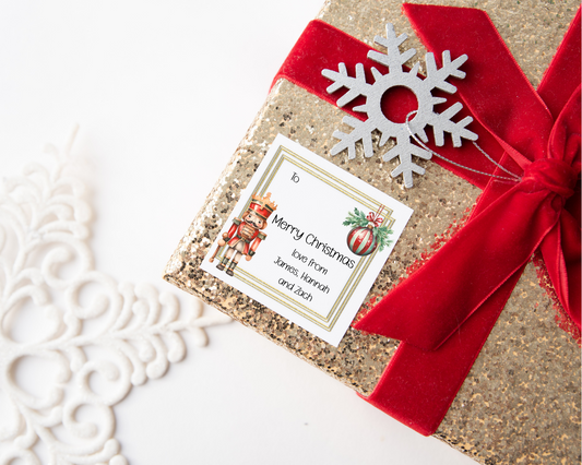 Personalised Nutcracker Christmas Present Labels