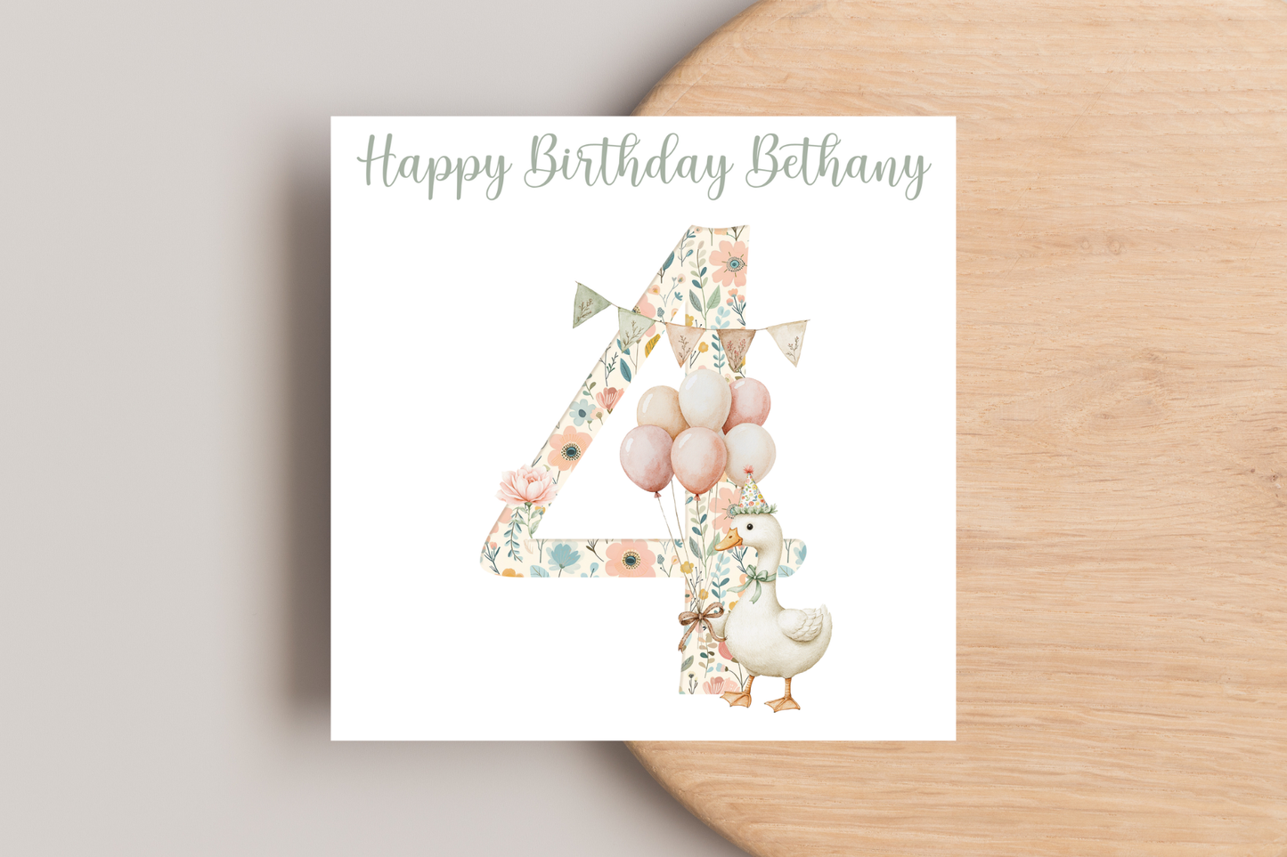 Personalised Birthday Goose Birthday Card