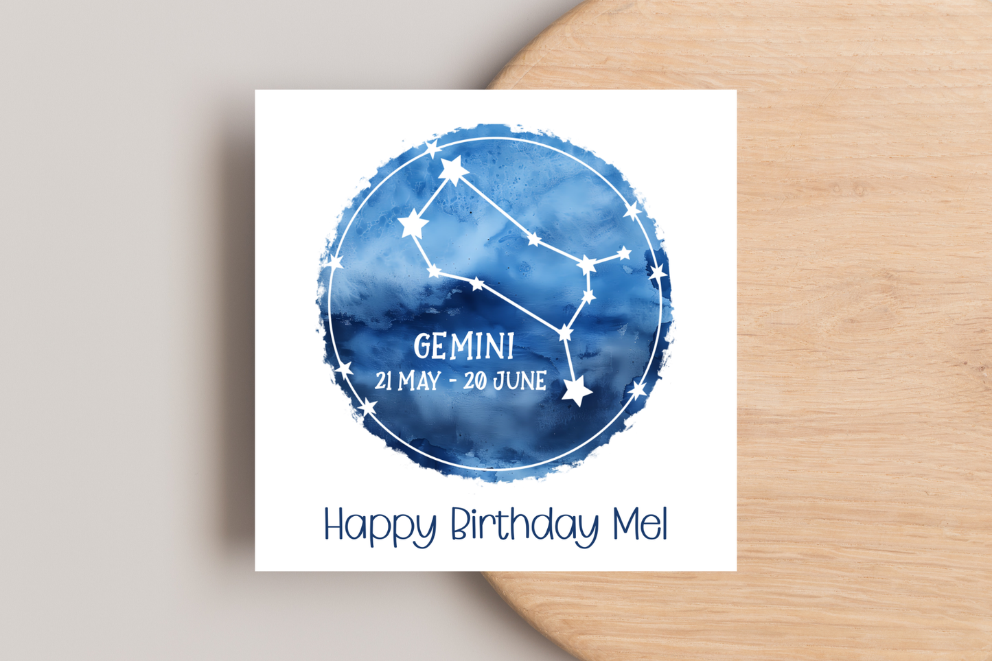 Personalised Star Sign Birthday Card