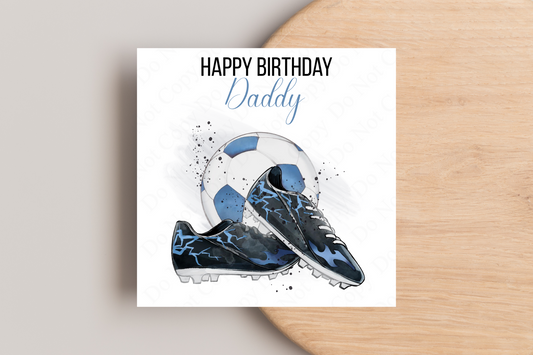 Personalised Football Birthday Card