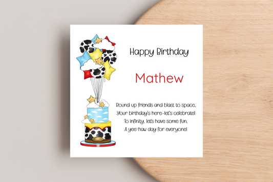Personalised Toy Story Inspired Birthday Card