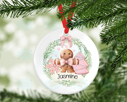 Personalised Gingerbread Christmas Christmas Bauble