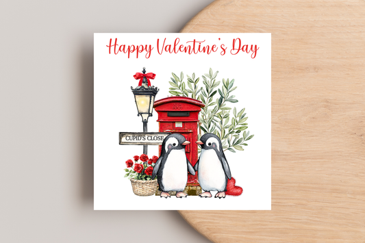 Penguin Couple Valentine's Day Card