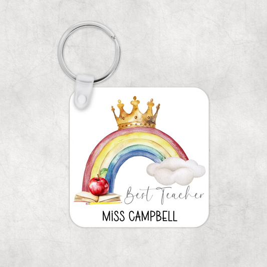 Personalised Best Teacher Keyring