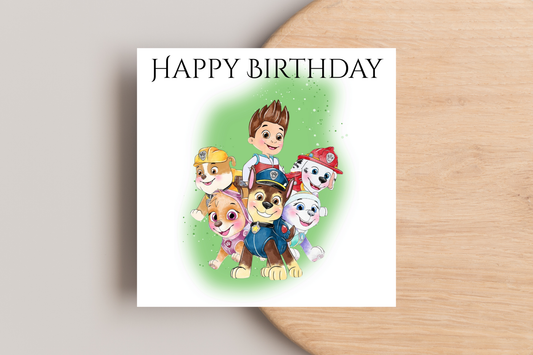 Paw Patrol Birthday Card