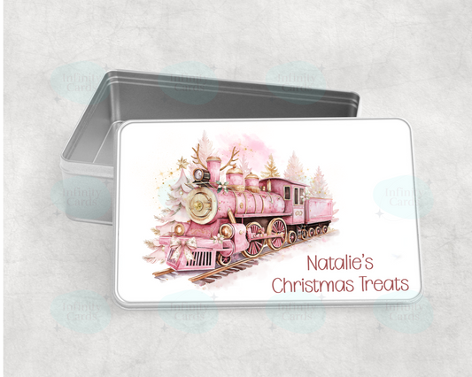 Personalised Christmas Express Treat Tin
