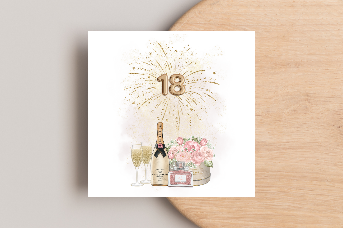 Firework 18th Birthday Card for Her