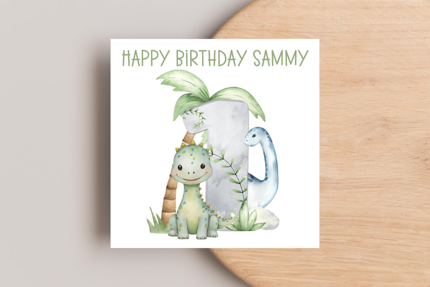 Personalised Dinosaur Birthday Card