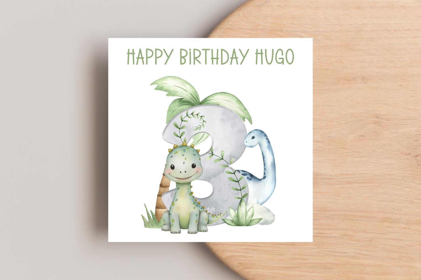 Personalised Dinosaur Birthday Card