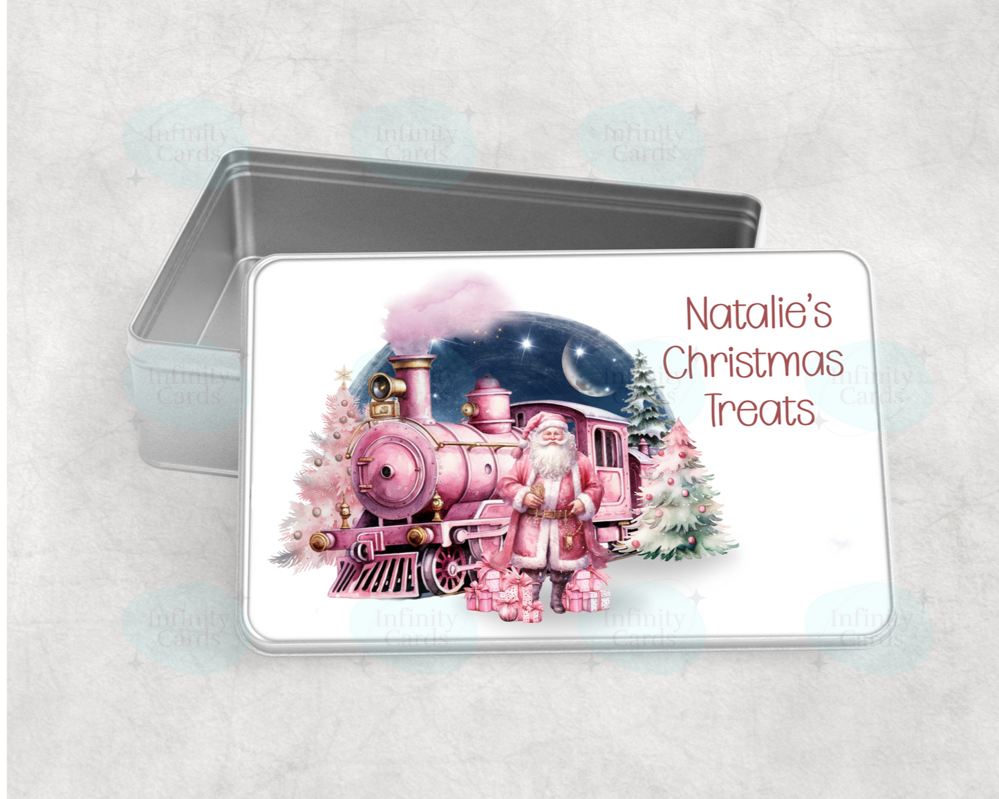 Personalised Christmas Express Treat Tin