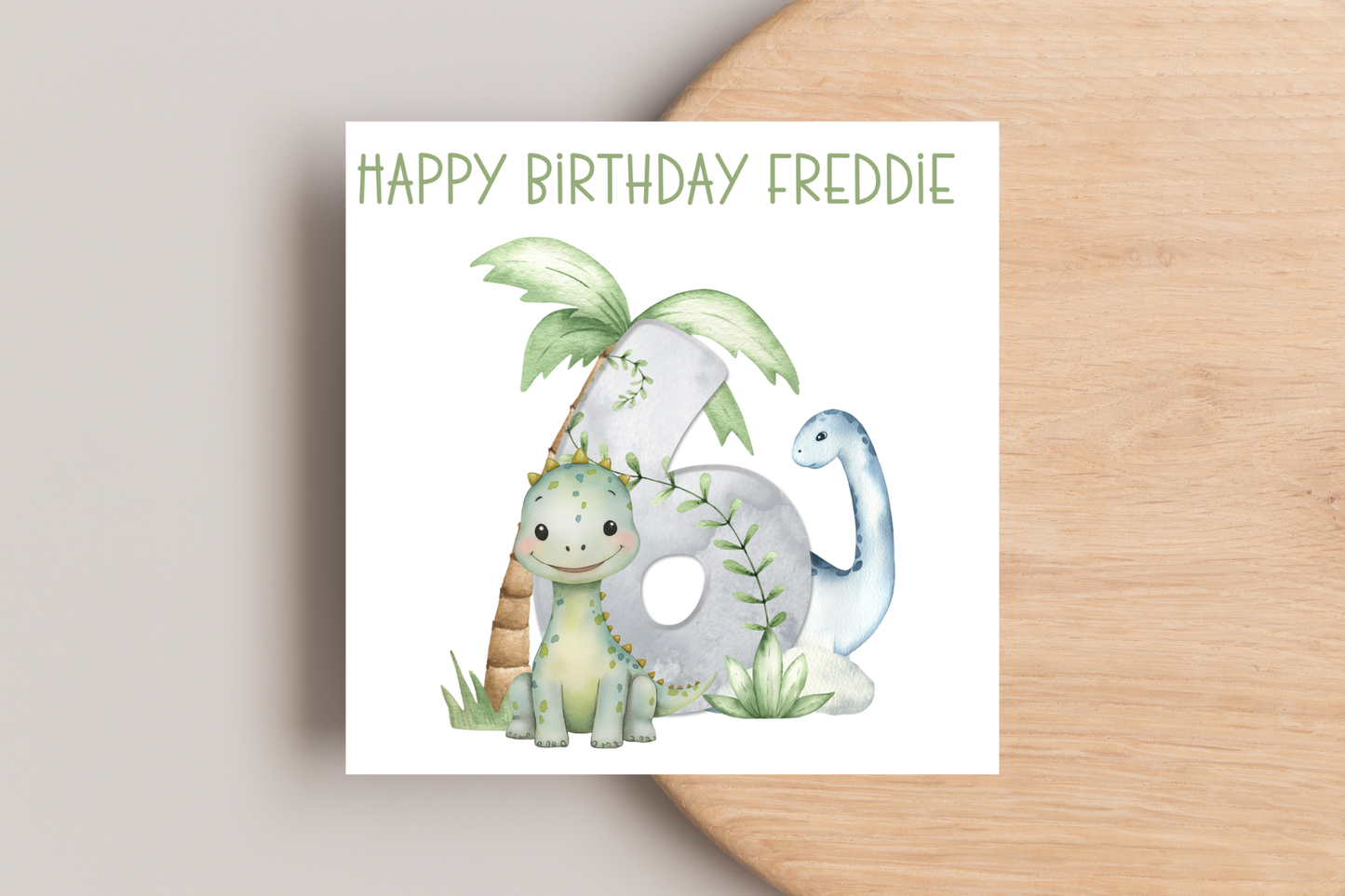 Personalised Dinosaur Birthday Card