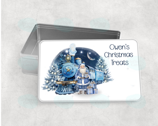 Personalised Christmas Express Treat Tin