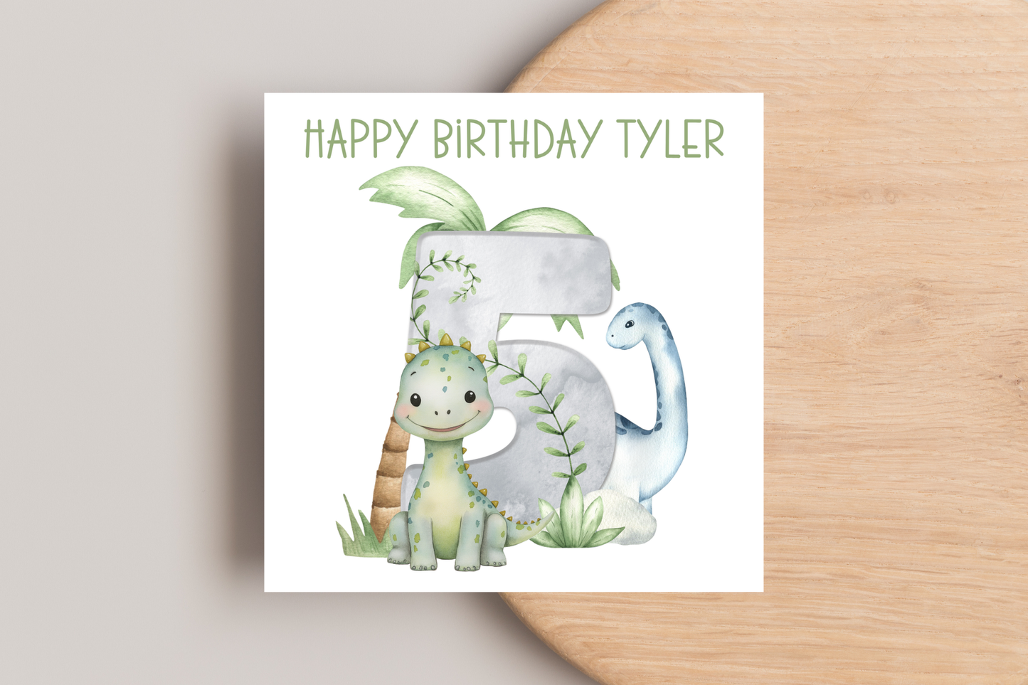 Personalised Dinosaur Birthday Card