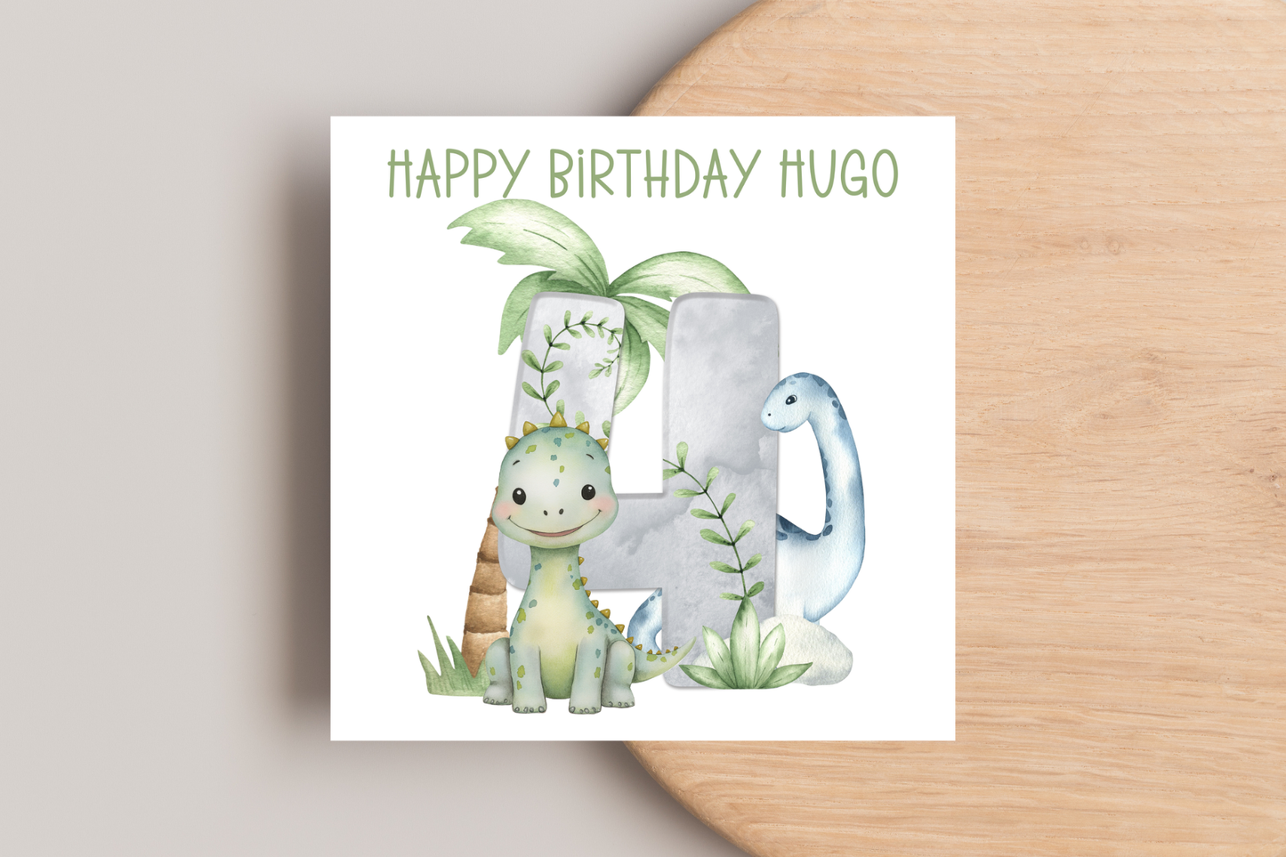 Personalised Dinosaur Birthday Card