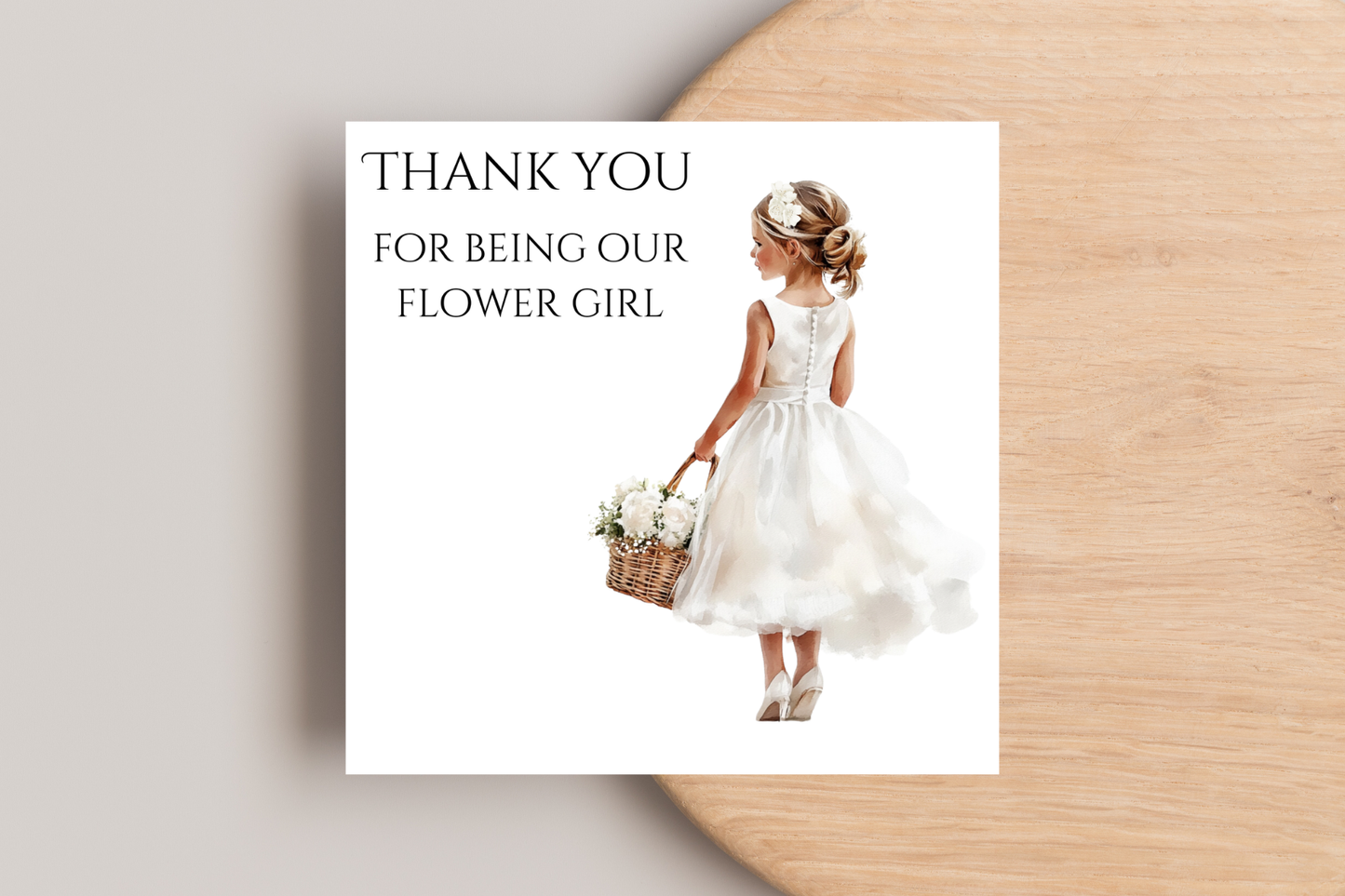 Thank you for being our flower girl card