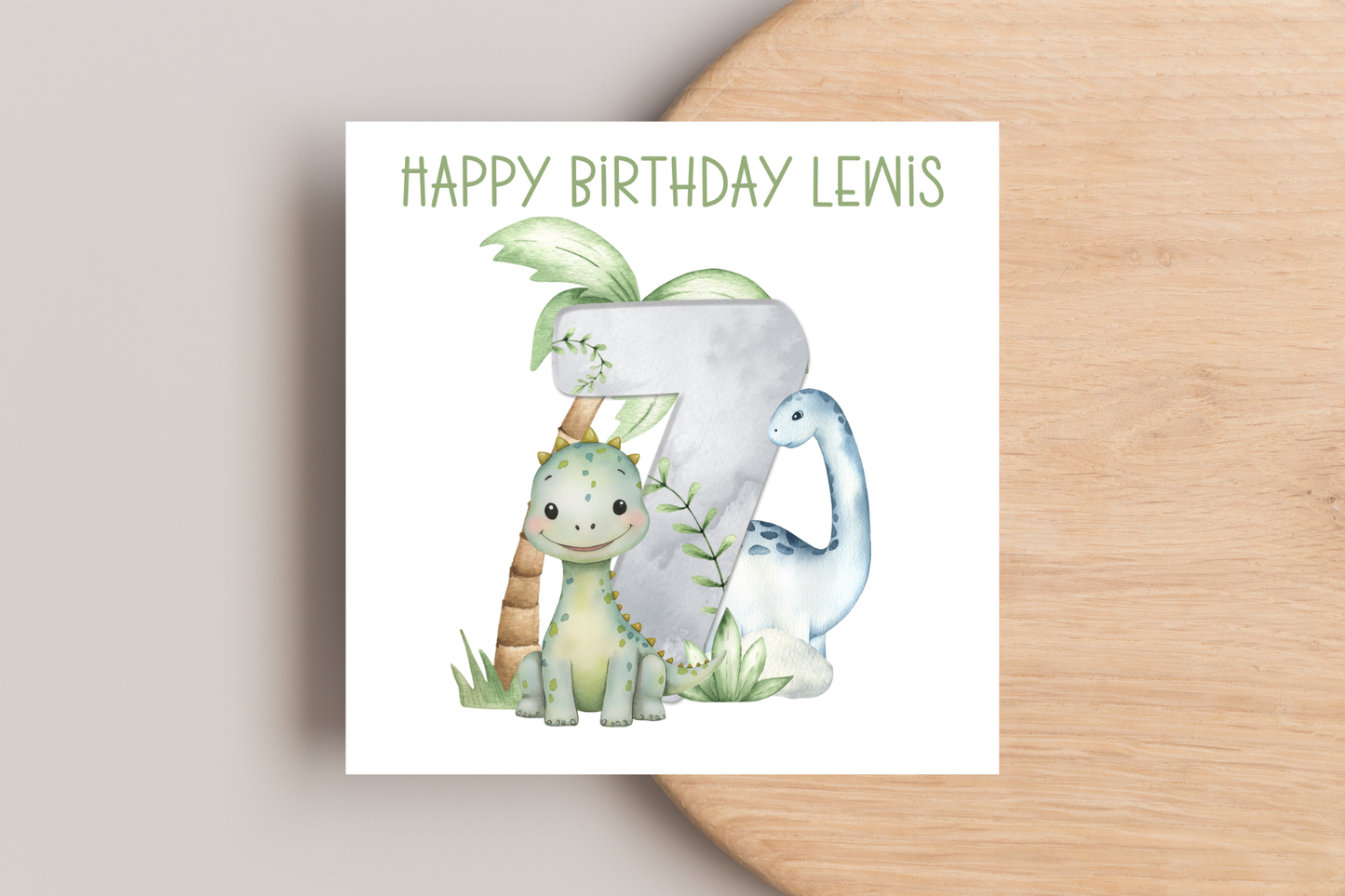 Personalised Dinosaur Birthday Card