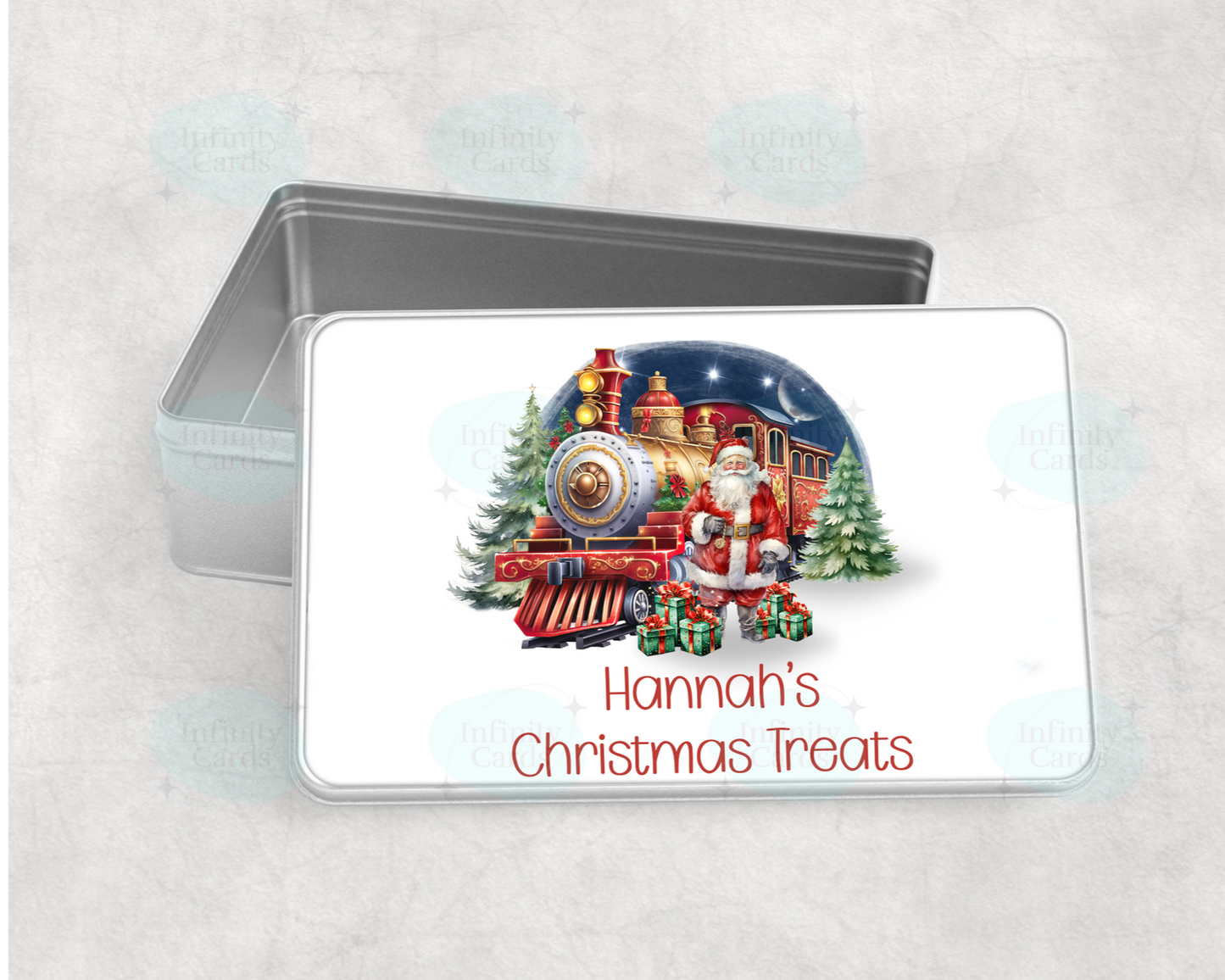 Personalised Christmas Express Treat Tin