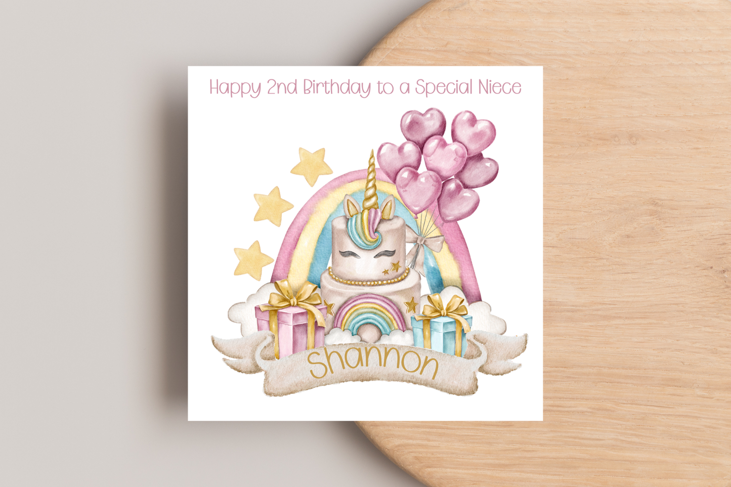 Personalised Unicorn Birthday Card