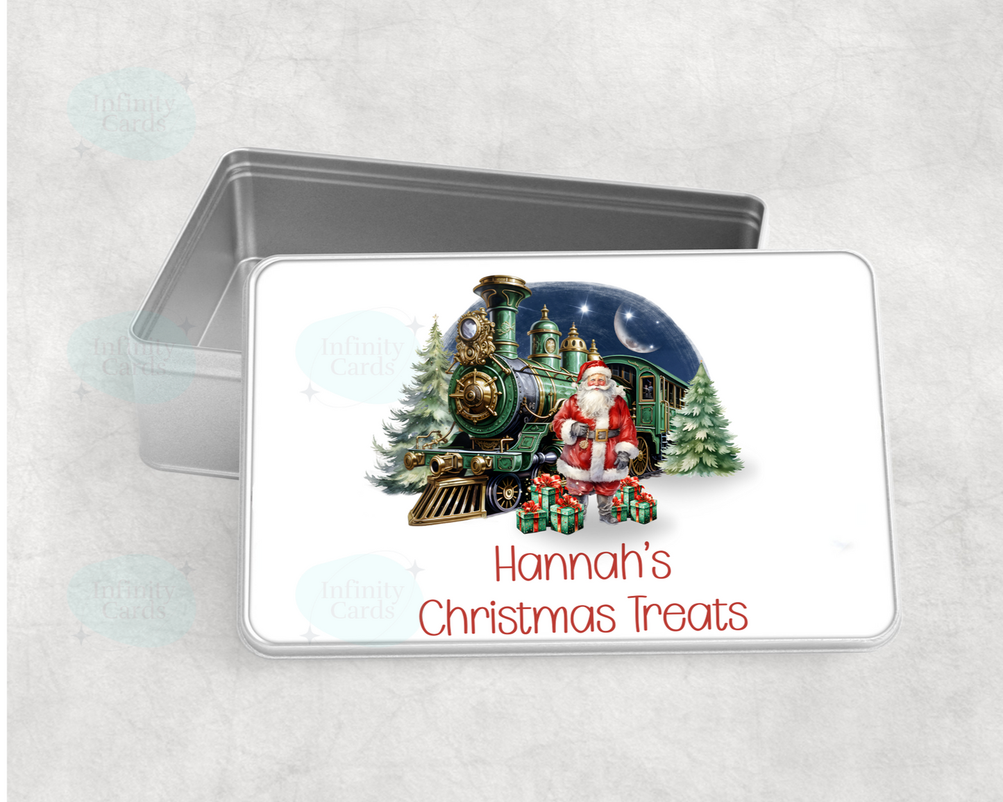 Personalised Christmas Express Treat Tin
