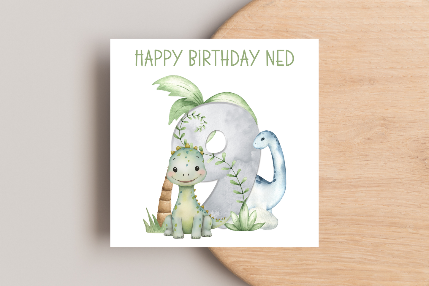 Personalised Dinosaur Birthday Card