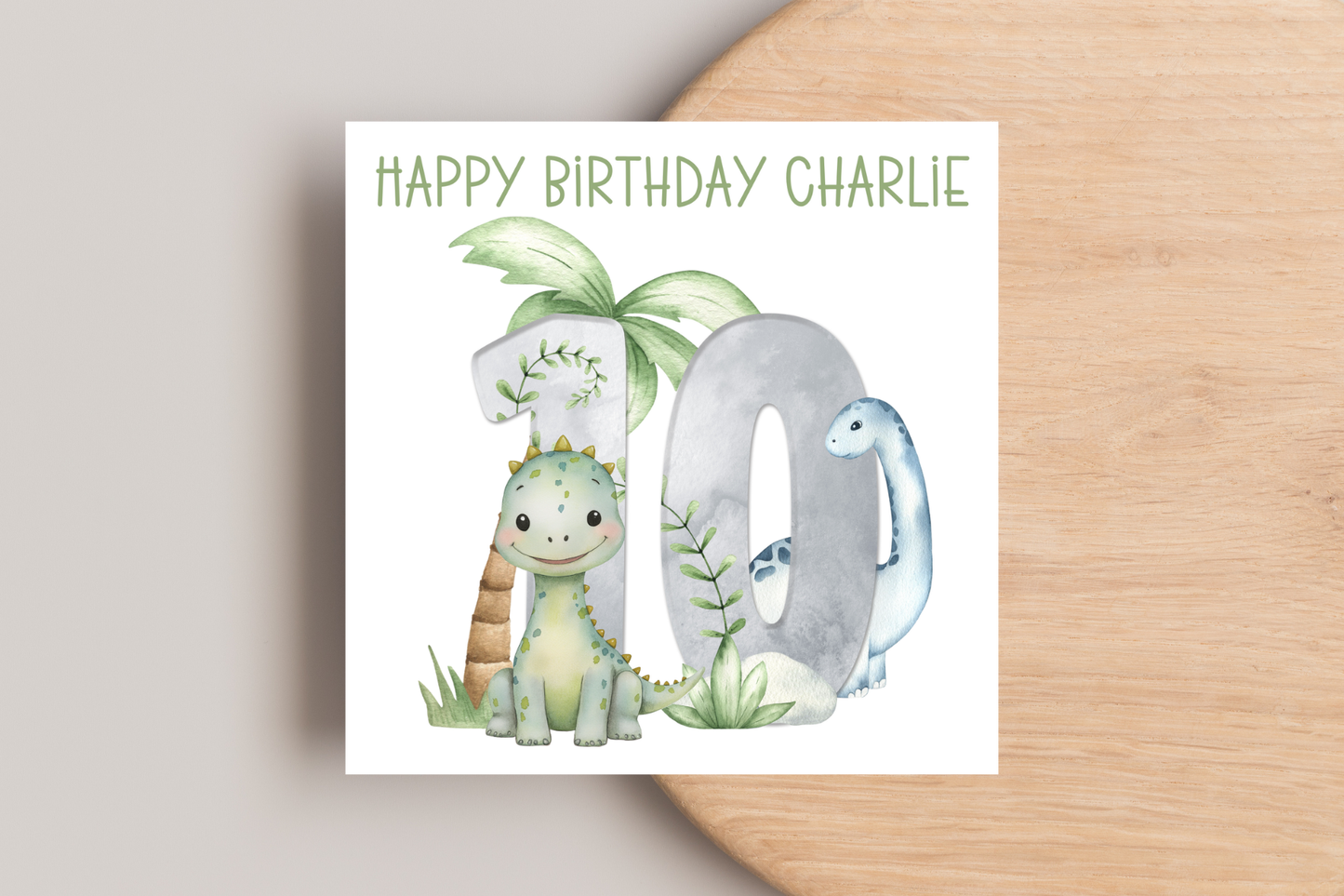 Personalised Dinosaur Birthday Card