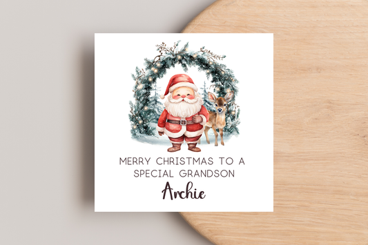 Personalised Santa Christmas Card