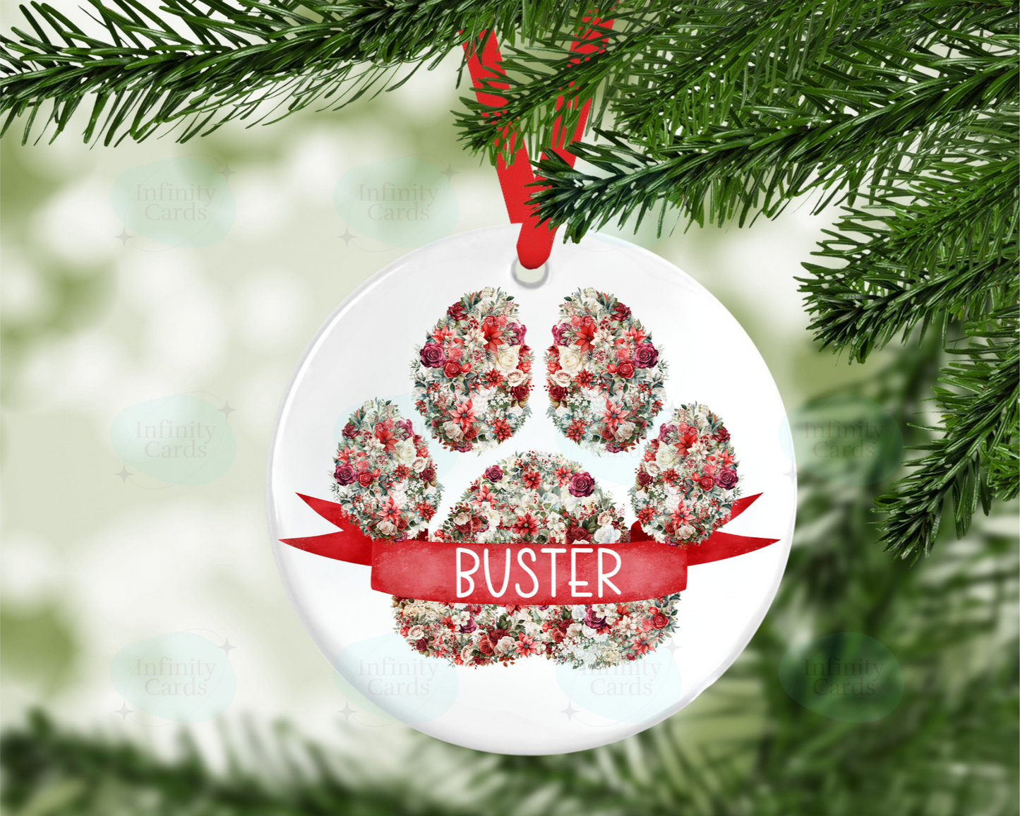 Personalised Dog Memorial Christmas Tree Decoration