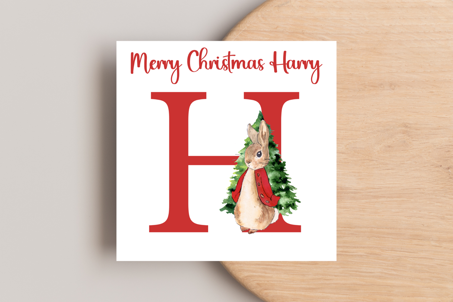 Peter Rabbit Christmas Card- Personalised