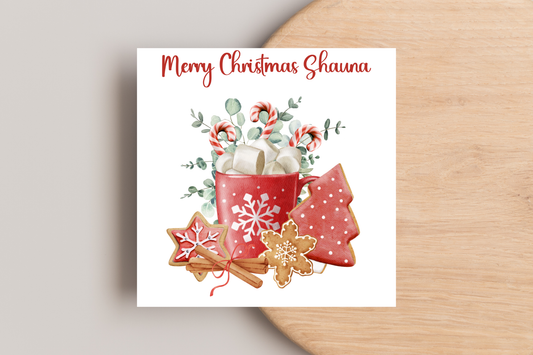 Personalised Winter Comforts Christmas Card