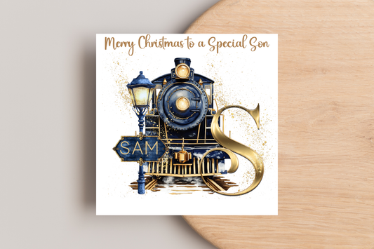 Personalised Christmas Express Christmas Card